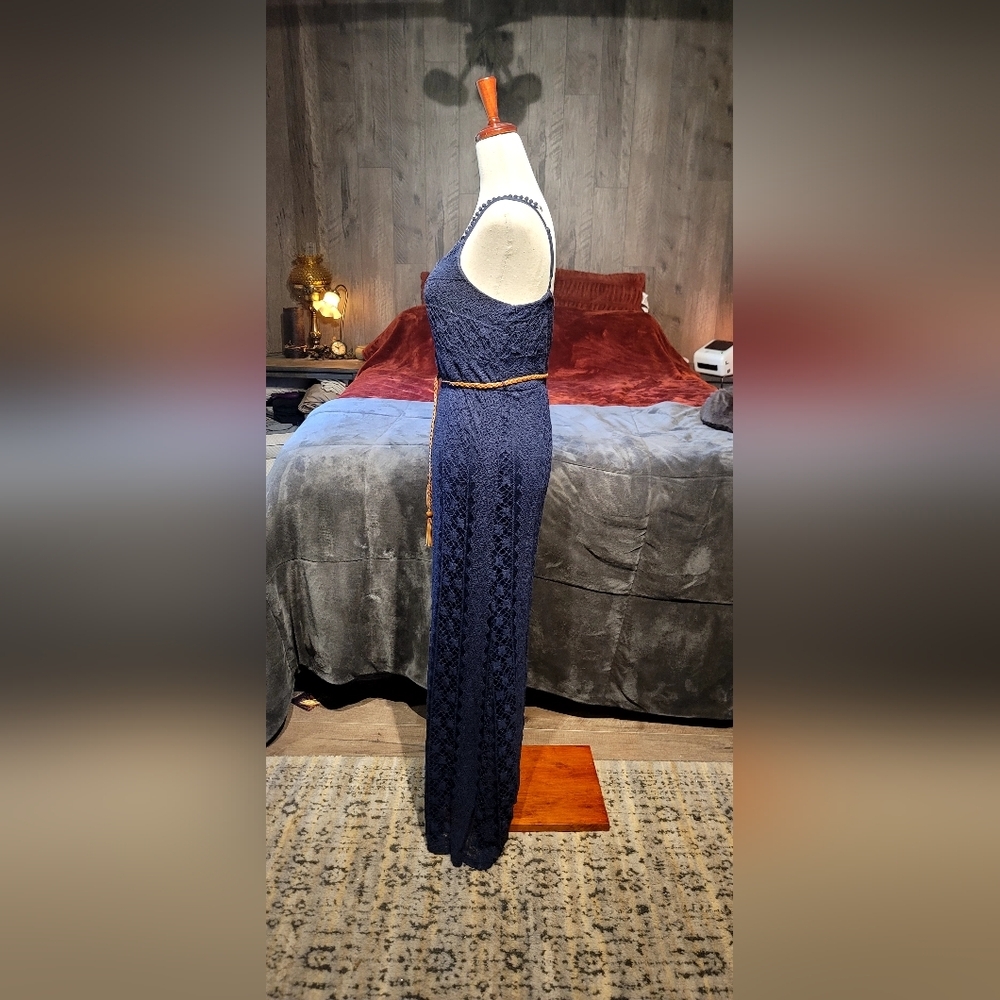 Boho Navy cotton lace sundress - Picture 7 of 10
